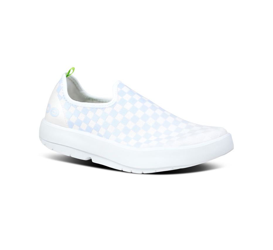 Oofos Women's Oomg Eezee Low - Slip On Shoes Light Blue / White ( HNVBA-2396 )